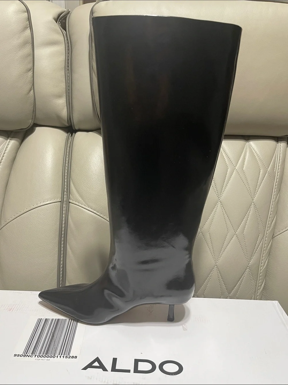 ALDO Selora Black Patent Over-the-Knee Boot